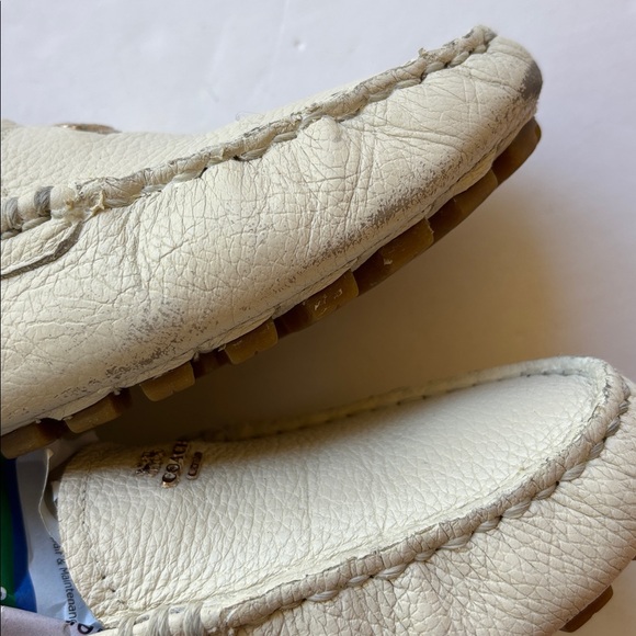 Coach Amber Driving Loafer Flat Moccasin White 7 Leather Designer Casual Cute - Picture 5 of 17